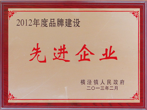 2012年度品牌建設(shè)先進企業(yè)